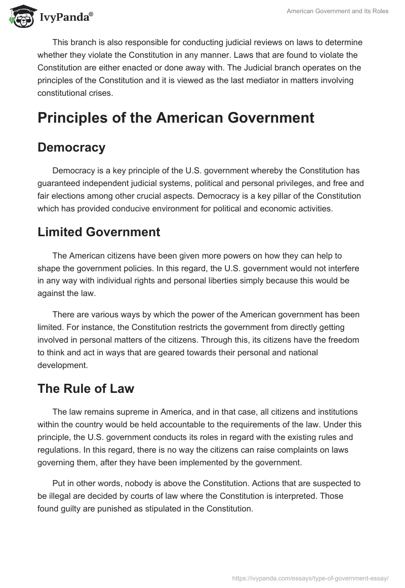 American Government and Its Roles. Page 5