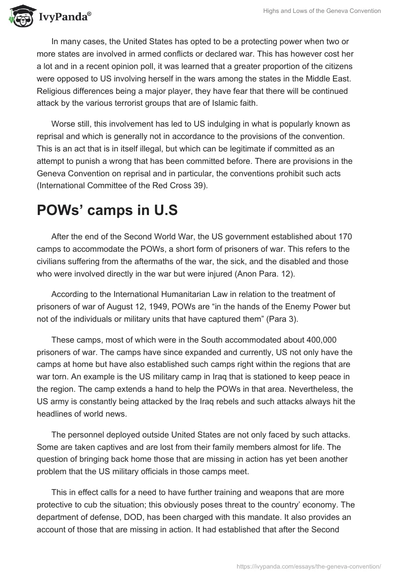 Highs and Lows of the Geneva Convention. Page 4