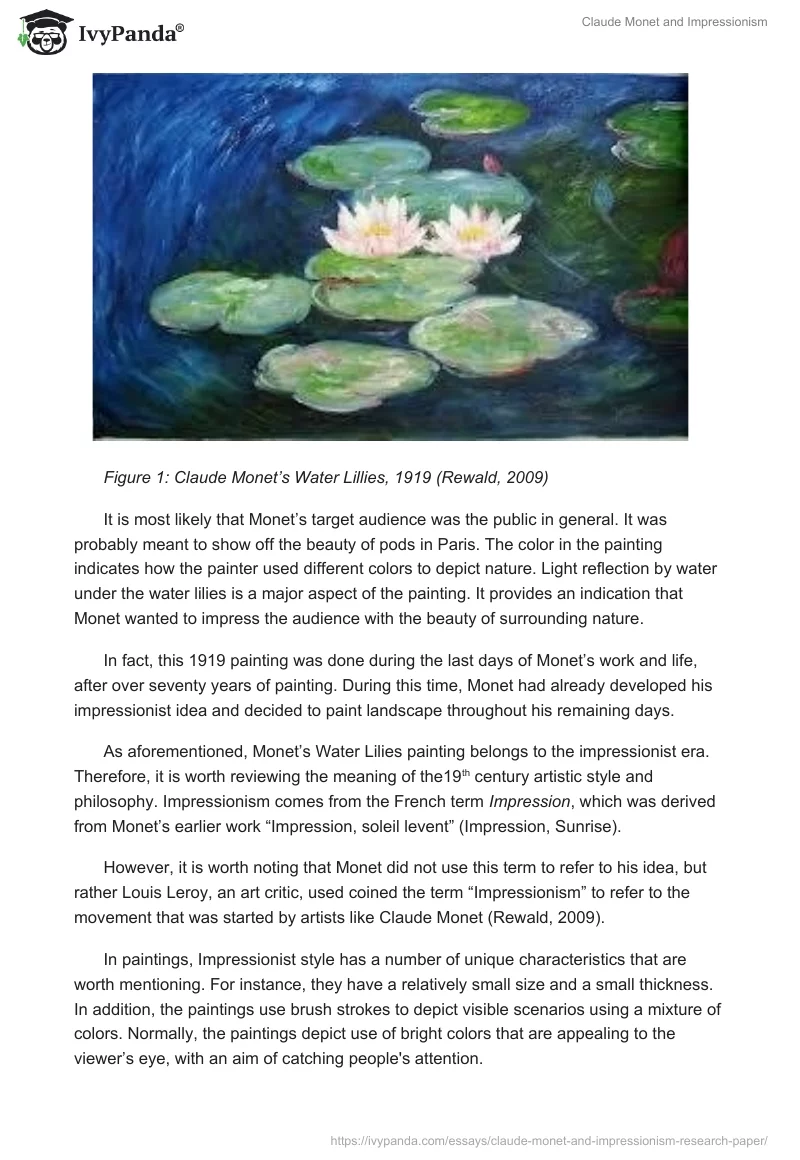 Claude Monet and Impressionism. Page 2