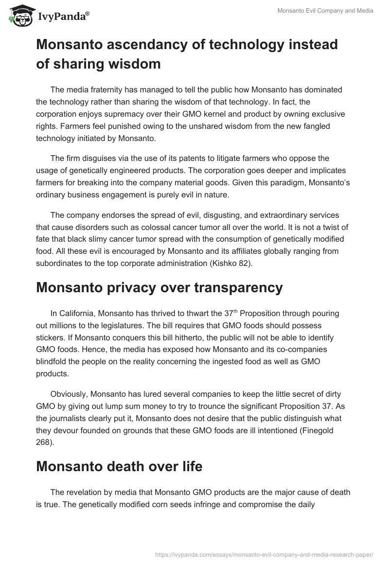 Monsanto Evil Company and Media. Page 5