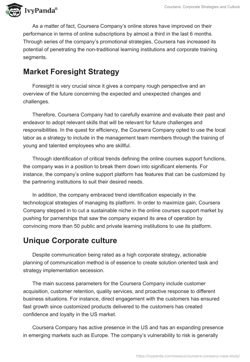 Coursera: Corporate Strategies and Culture. Page 4