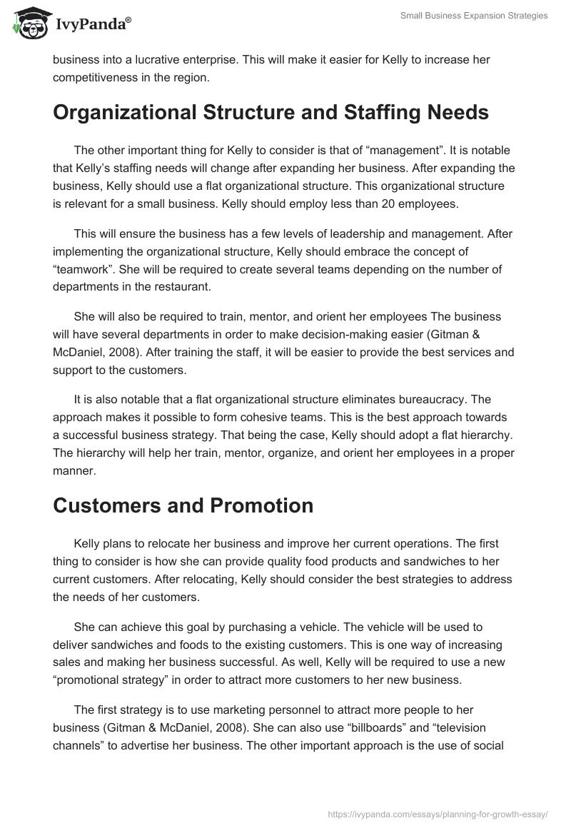 Small Business Expansion Strategies. Page 3