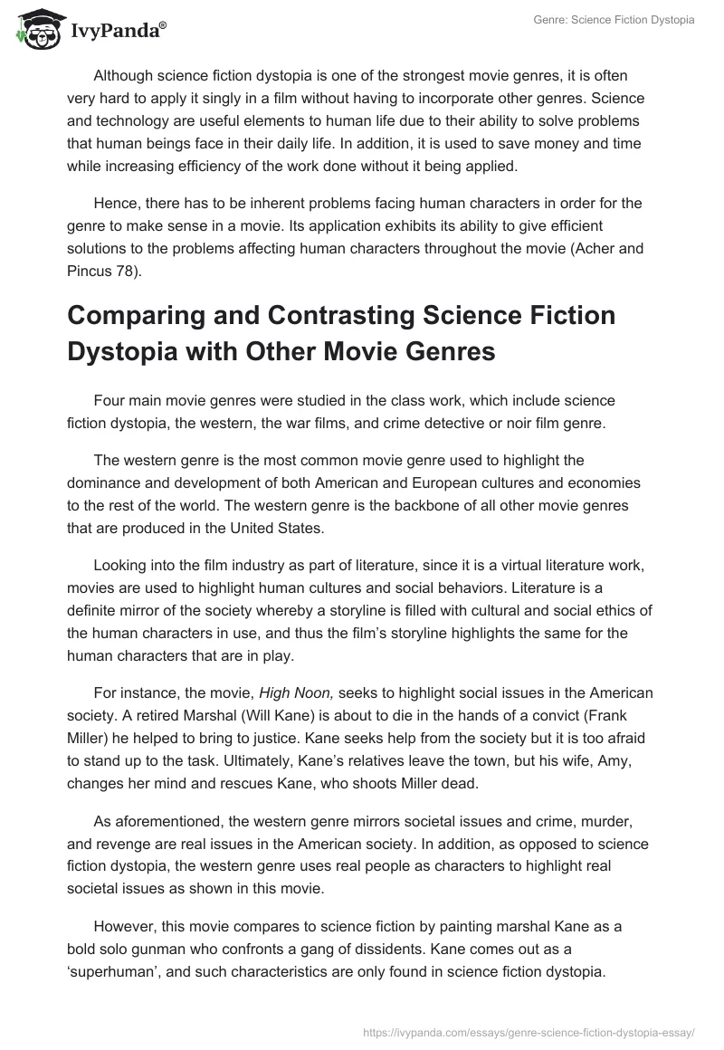Genre: Science Fiction Dystopia. Page 2