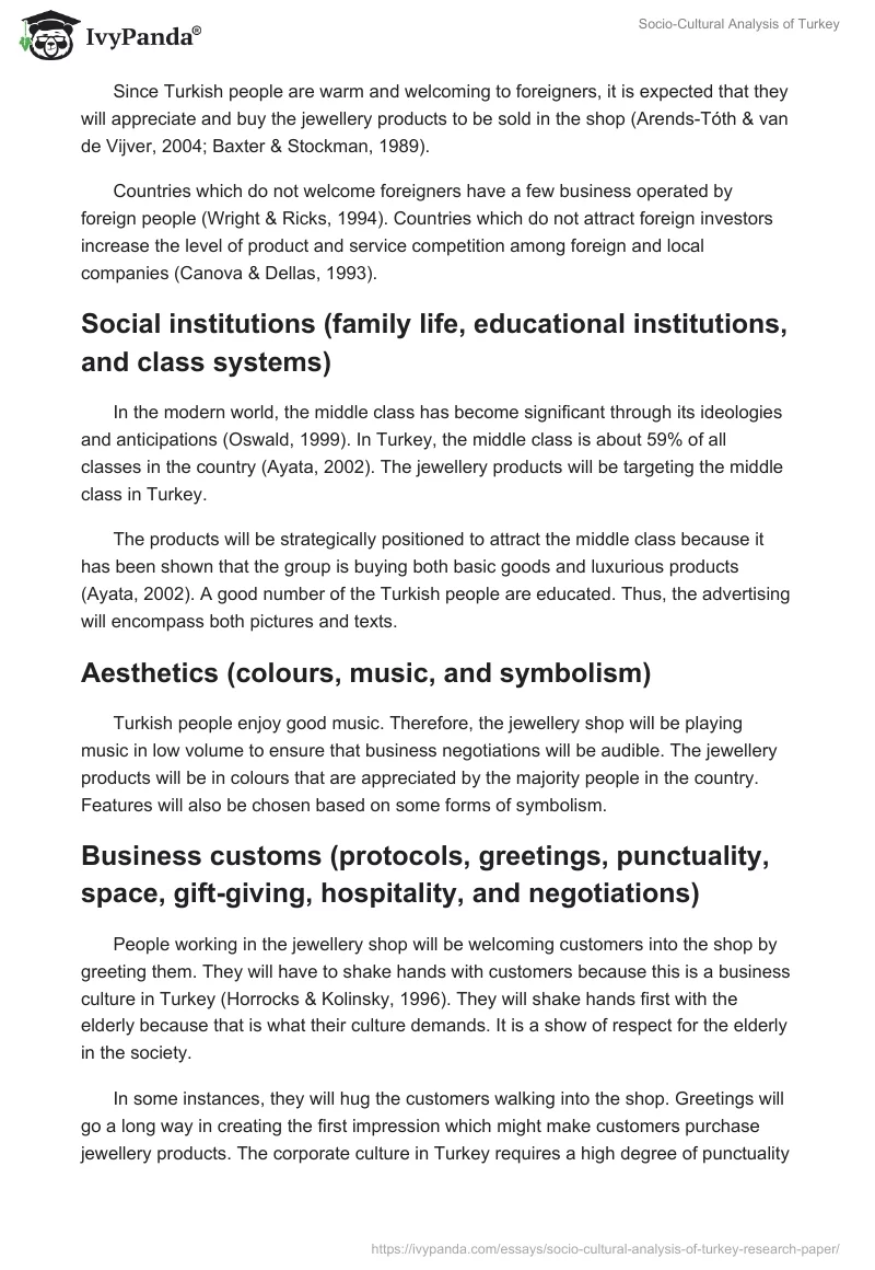 Socio-Cultural Analysis of Turkey. Page 2