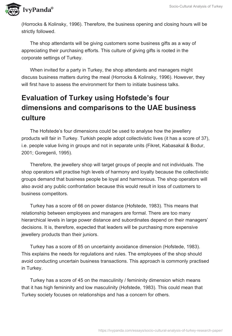 Socio-Cultural Analysis of Turkey. Page 3