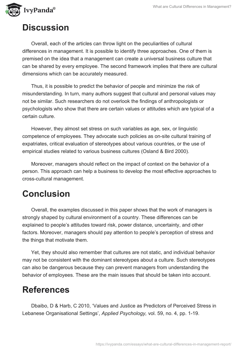 What are Cultural Differences in Management?. Page 5