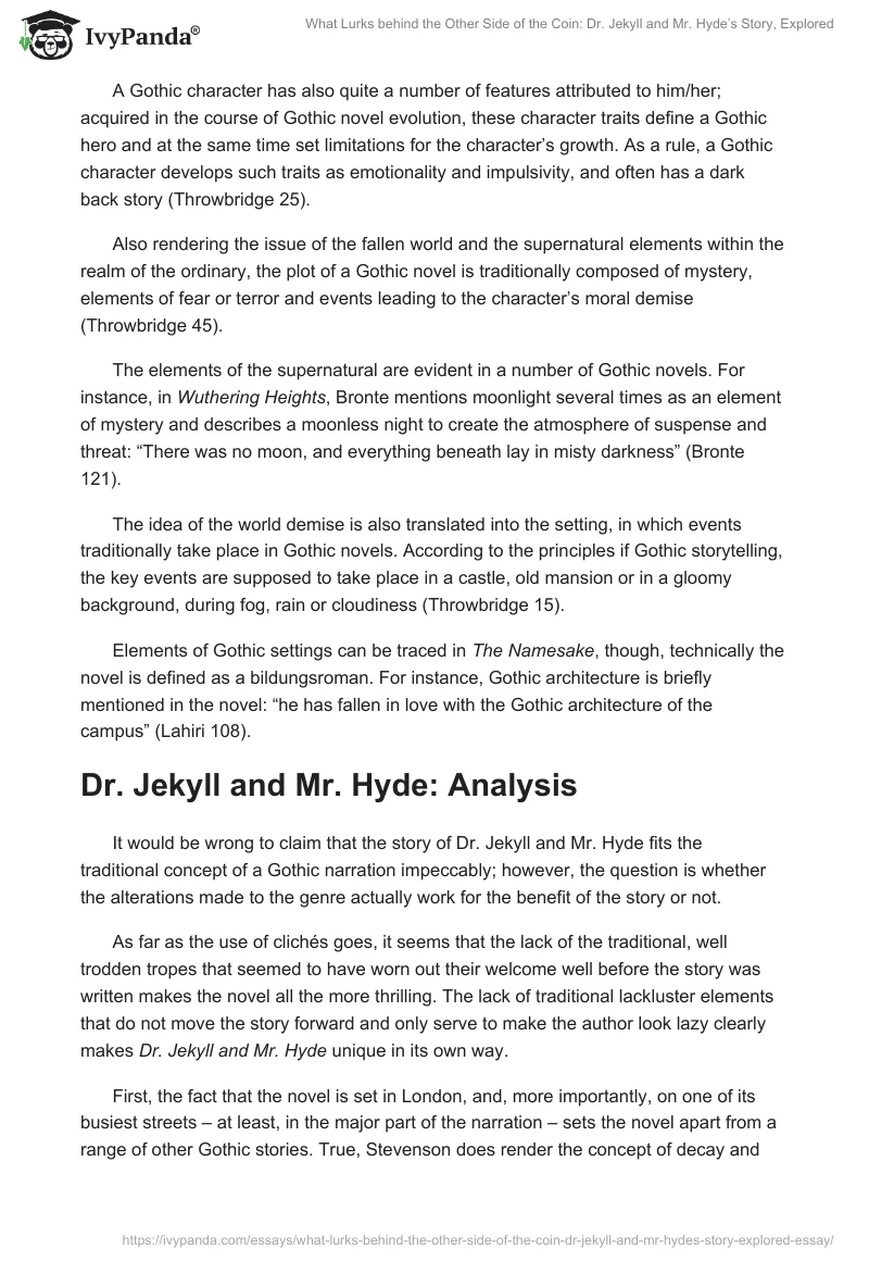 What Lurks behind the Other Side of the Coin: Dr. Jekyll and Mr. Hyde’s Story, Explored. Page 2
