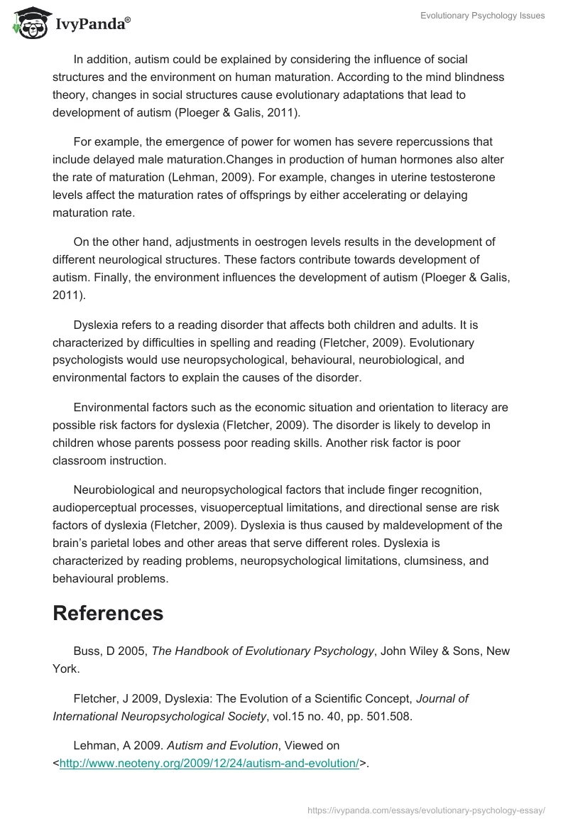 Evolutionary Psychology Issues. Page 3