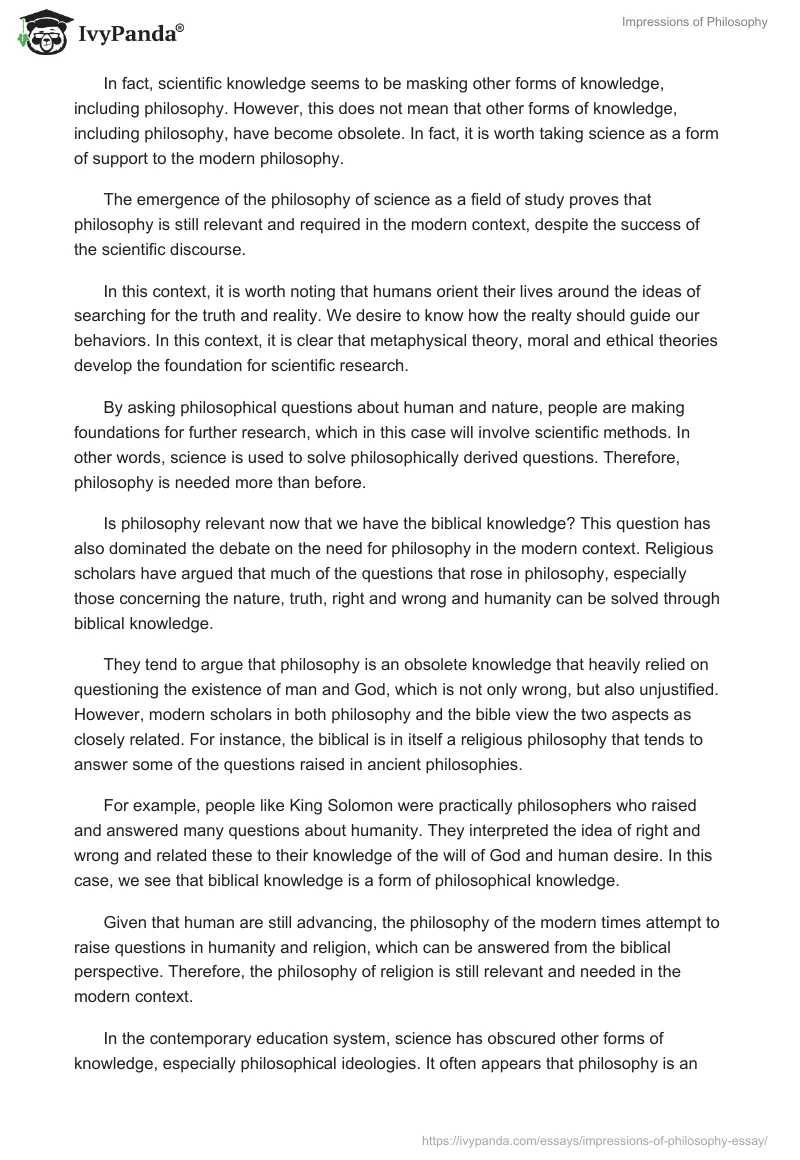 Impressions of Philosophy. Page 2
