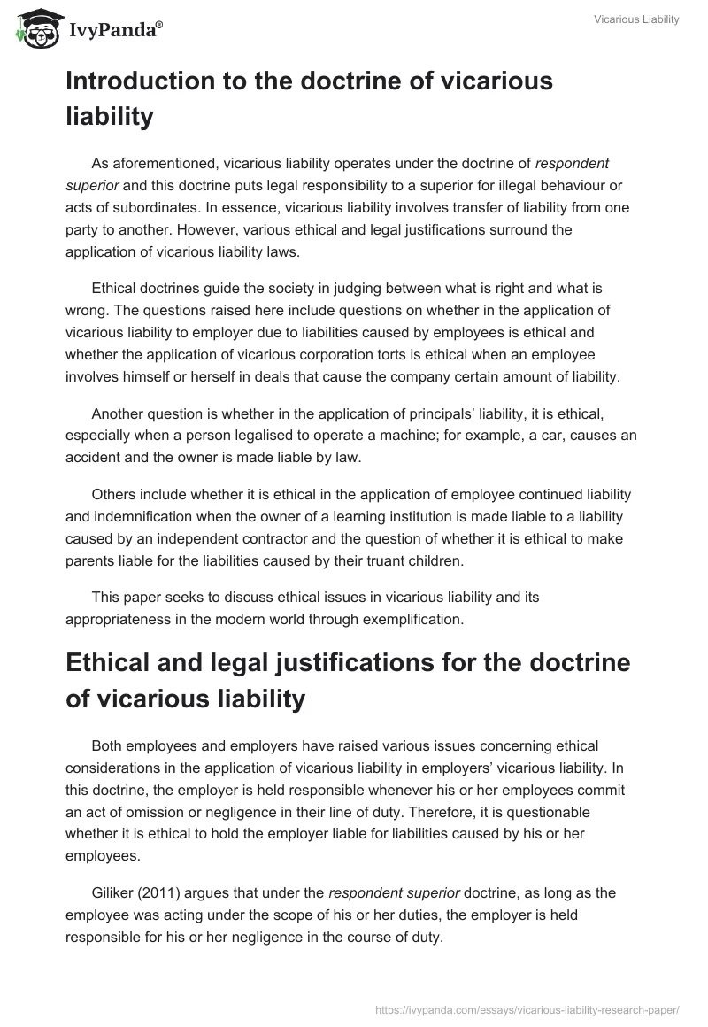 Vicarious Liability. Page 2