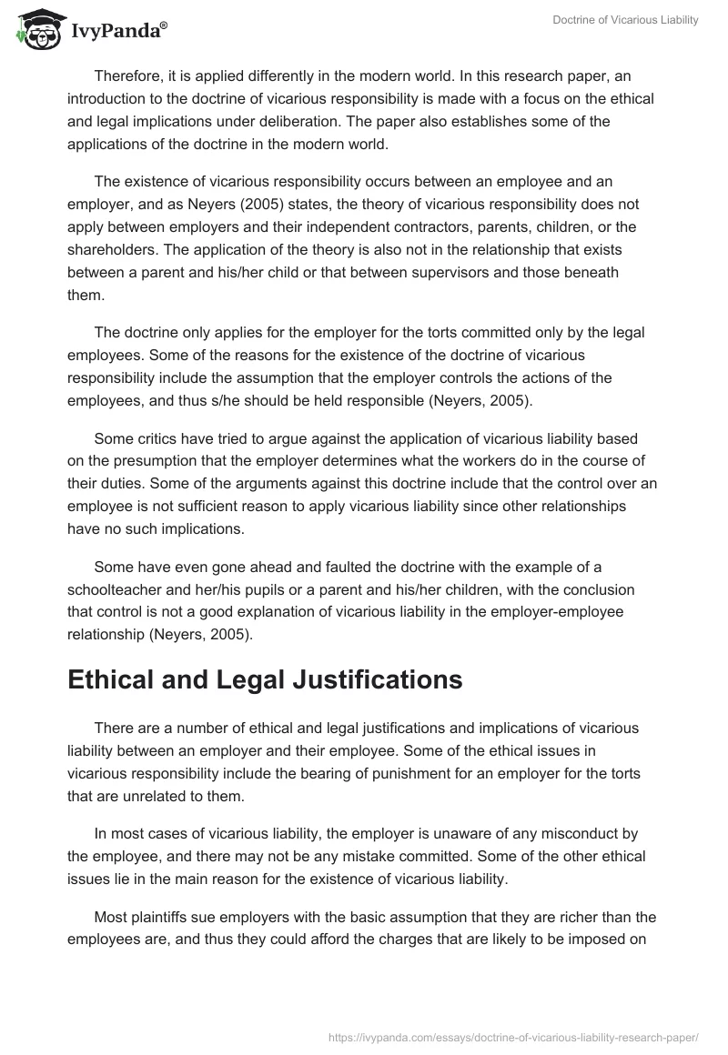 Doctrine of Vicarious Liability. Page 2