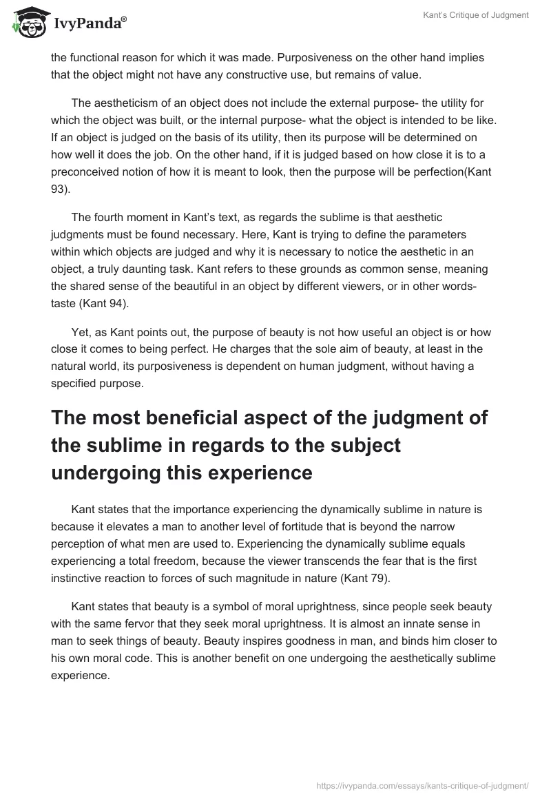 Kant’s Critique of Judgment. Page 4