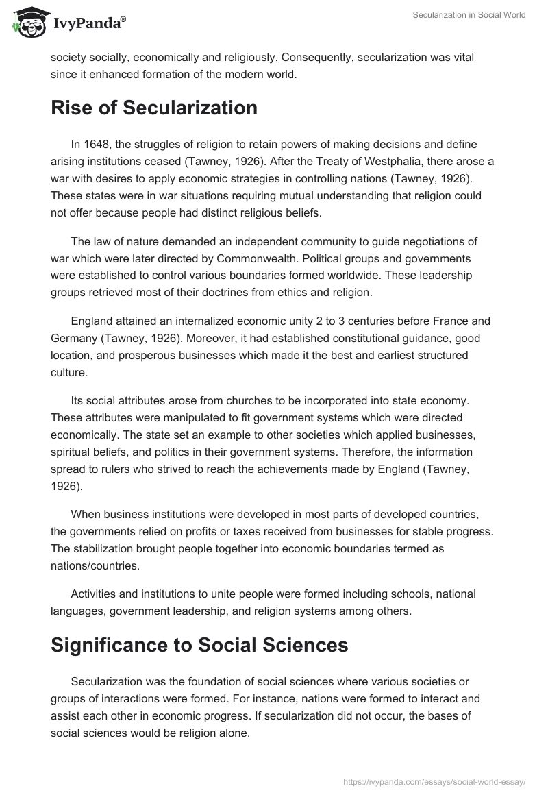 Secularization in Social World. Page 2