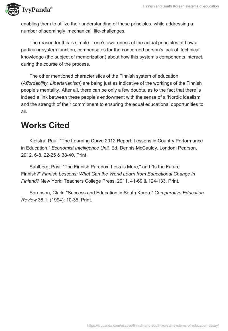 Finnish and South Korean systems of education. Page 5