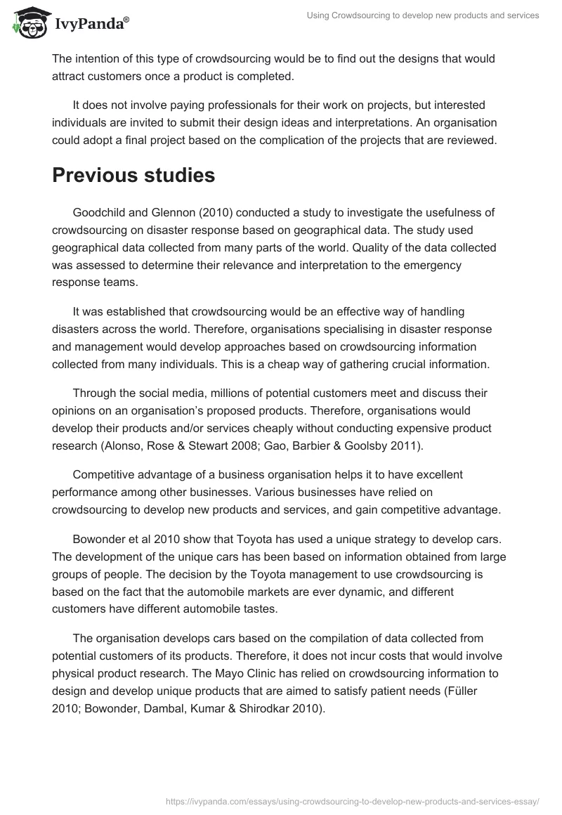 Using Crowdsourcing to develop new products and services. Page 3
