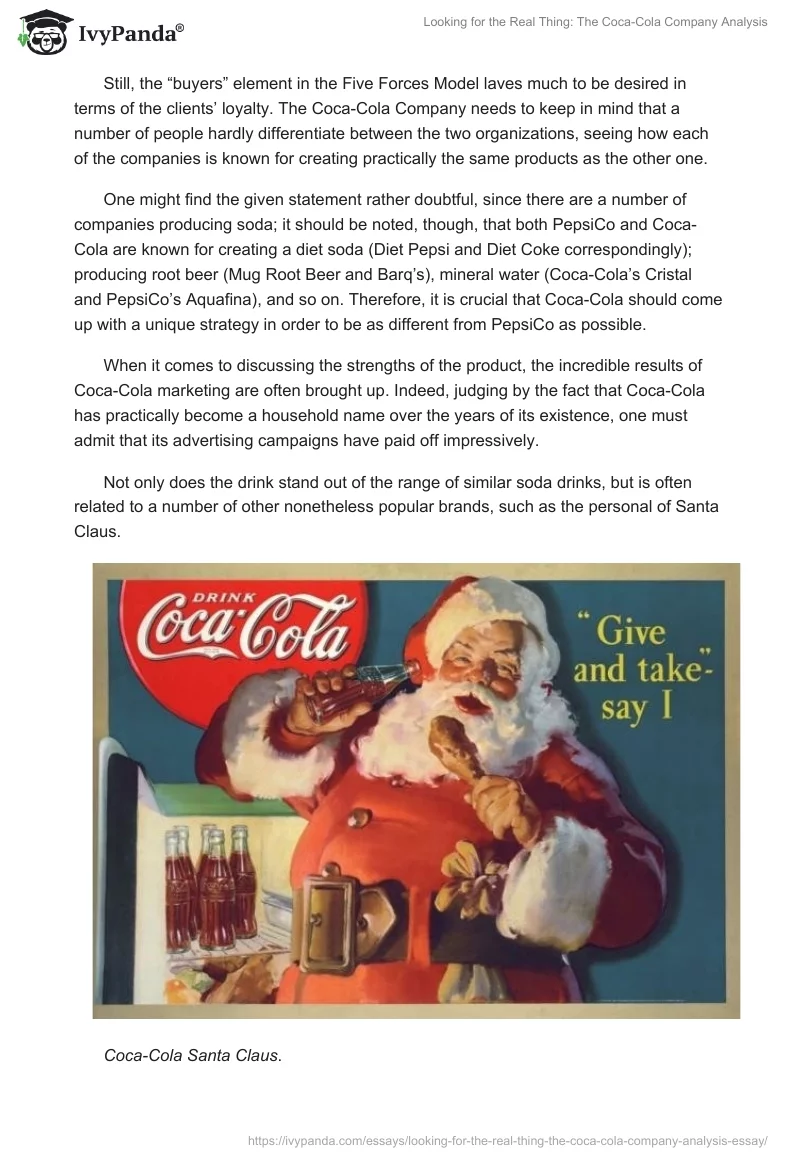 Looking for the Real Thing: The Coca-Cola Company Analysis. Page 5