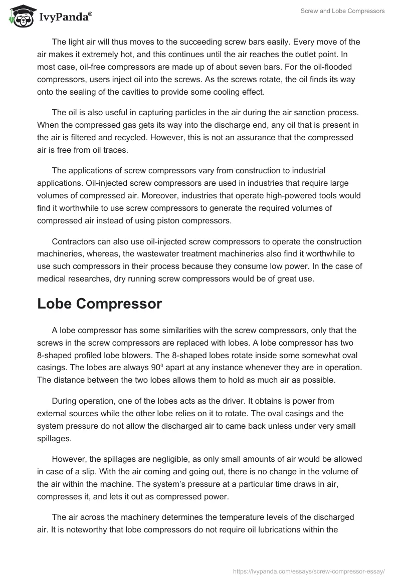 Screw and Lobe Compressors. Page 2