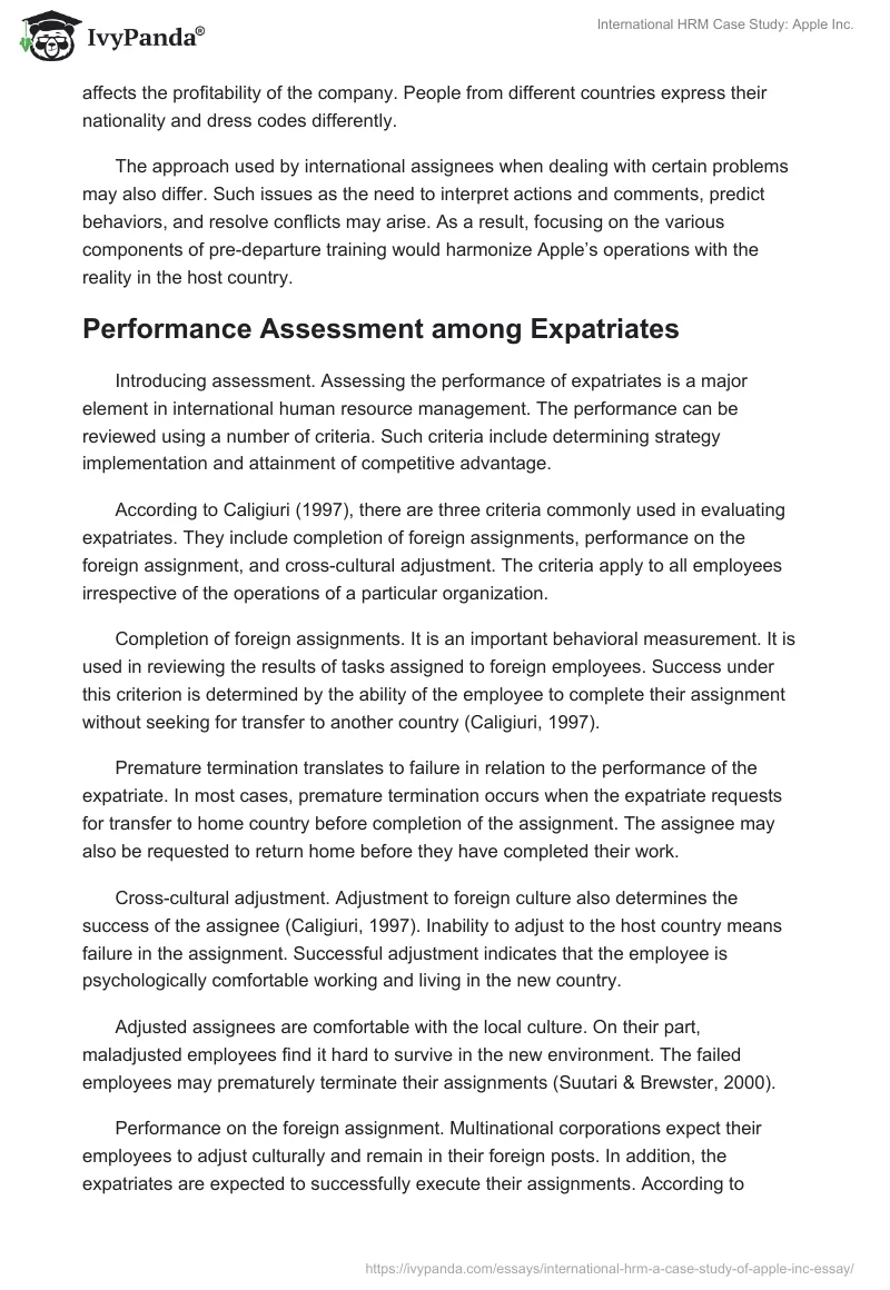International HRM Case Study: Apple Inc.. Page 4