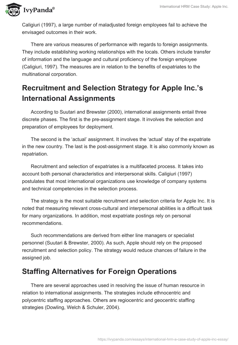International HRM Case Study: Apple Inc.. Page 5