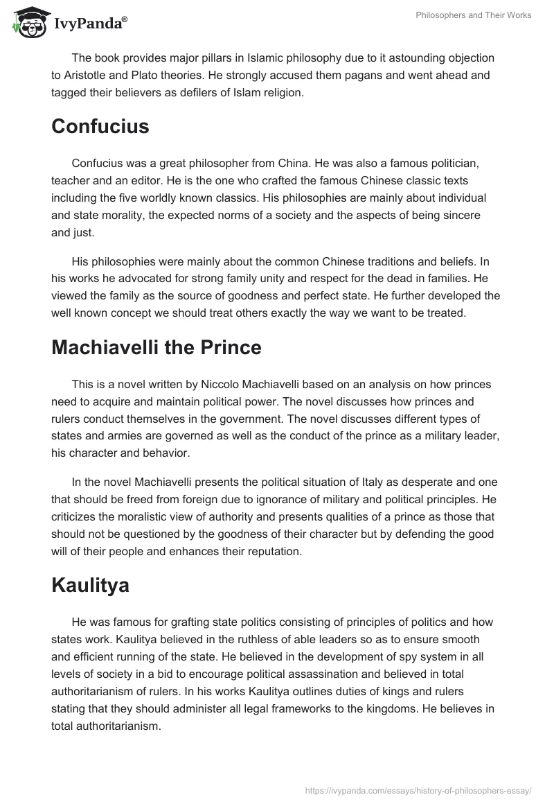 Philosophers and Their Works. Page 2