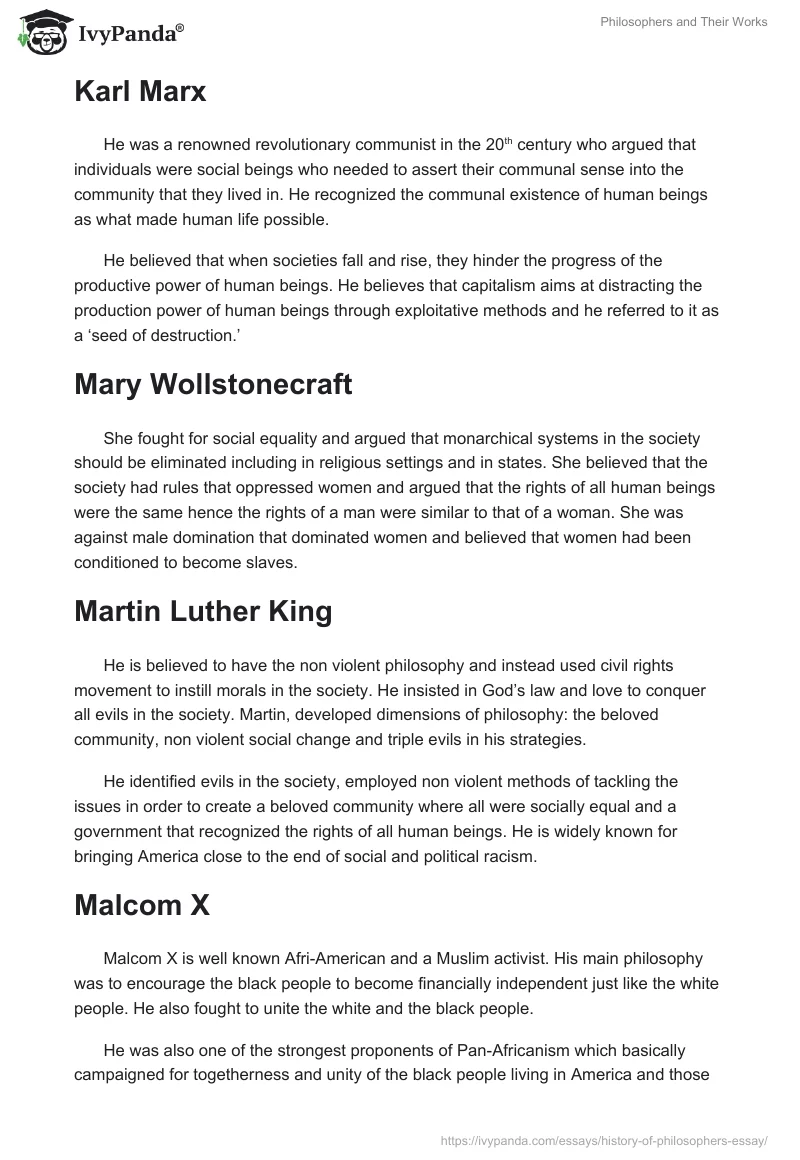 Philosophers and Their Works. Page 4