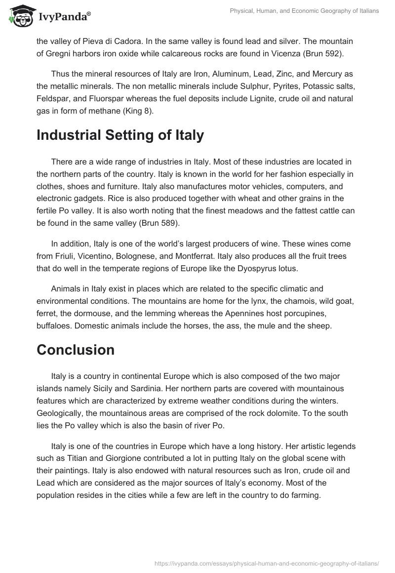 Physical, Human, and Economic Geography of Italians. Page 4