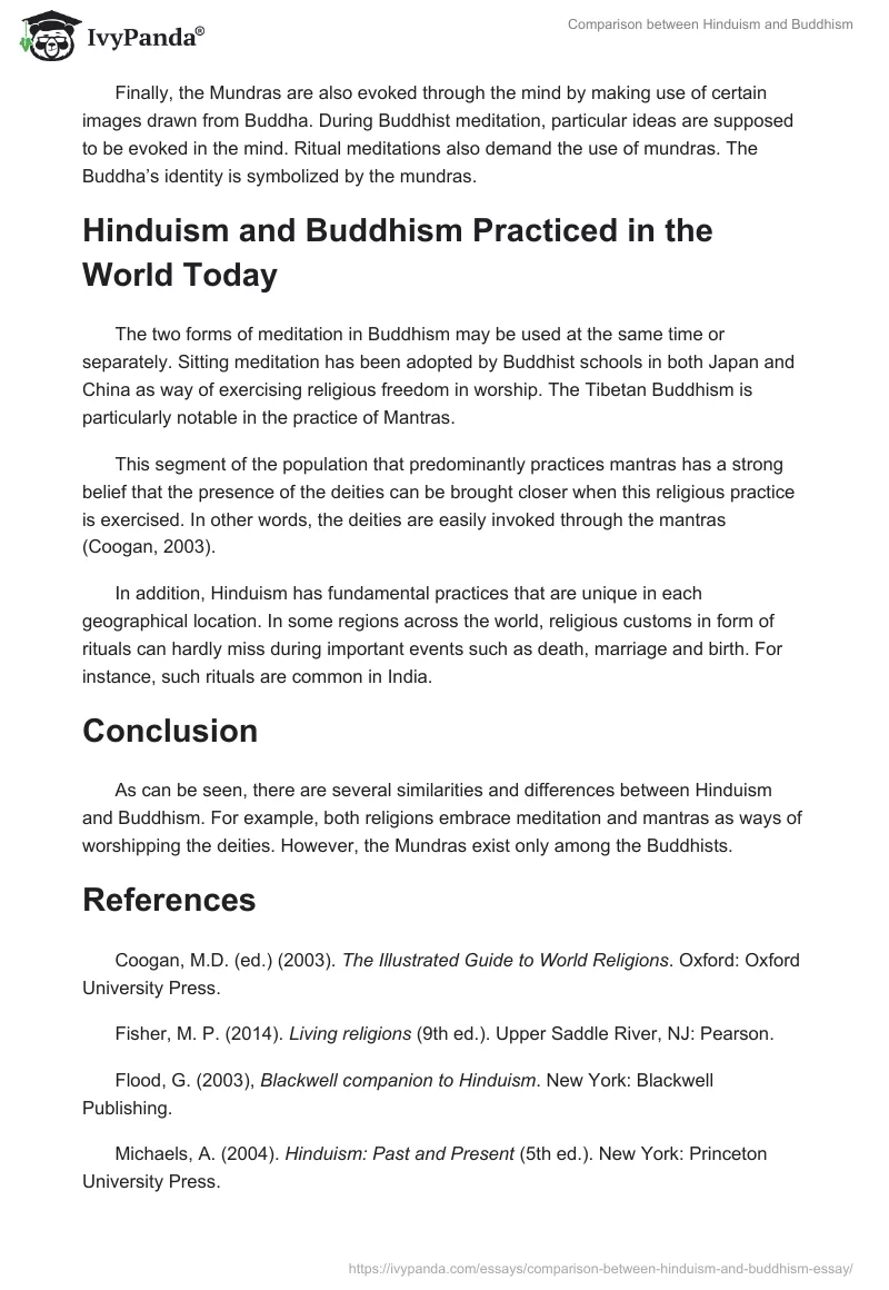 Comparison Between Hinduism and Buddhism. Page 3