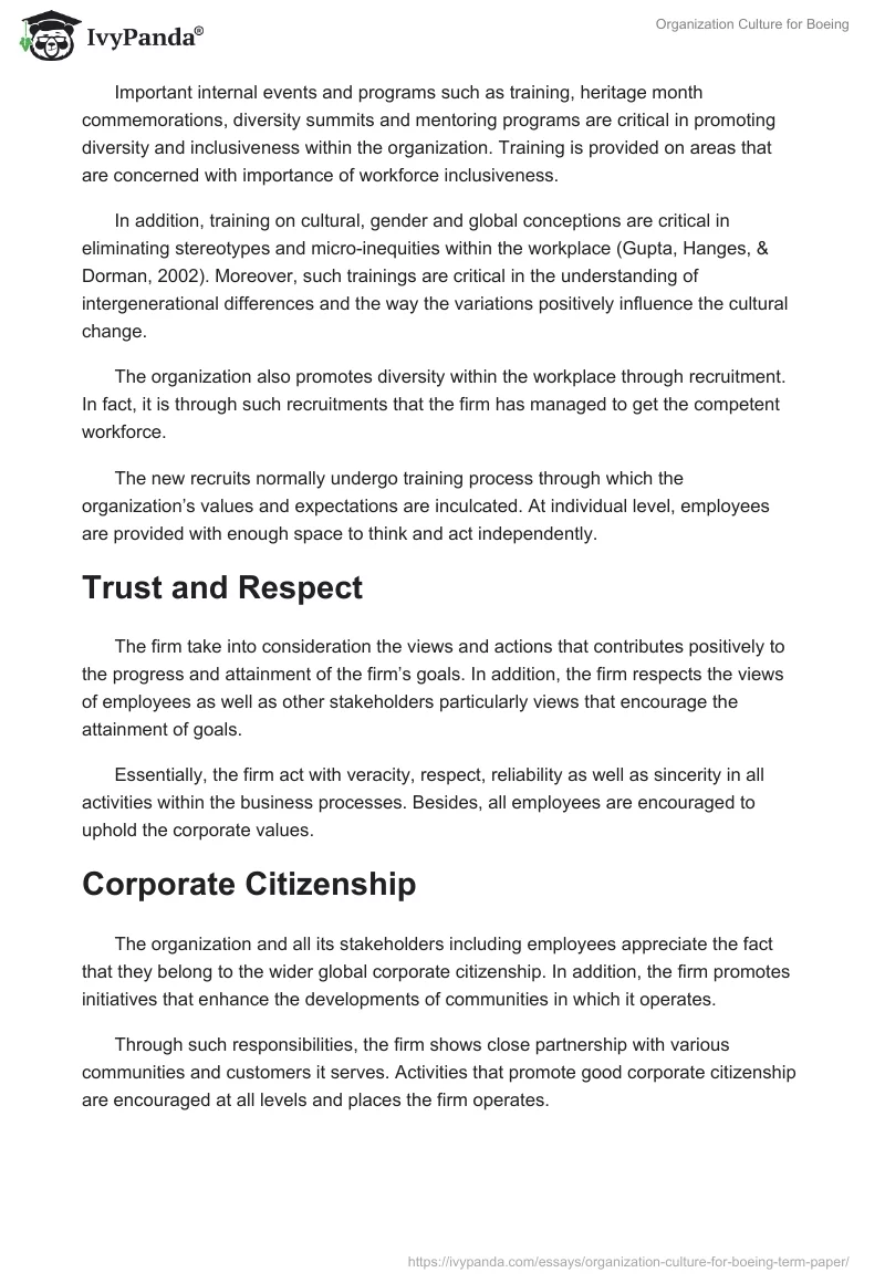 Organization Culture for Boeing. Page 4