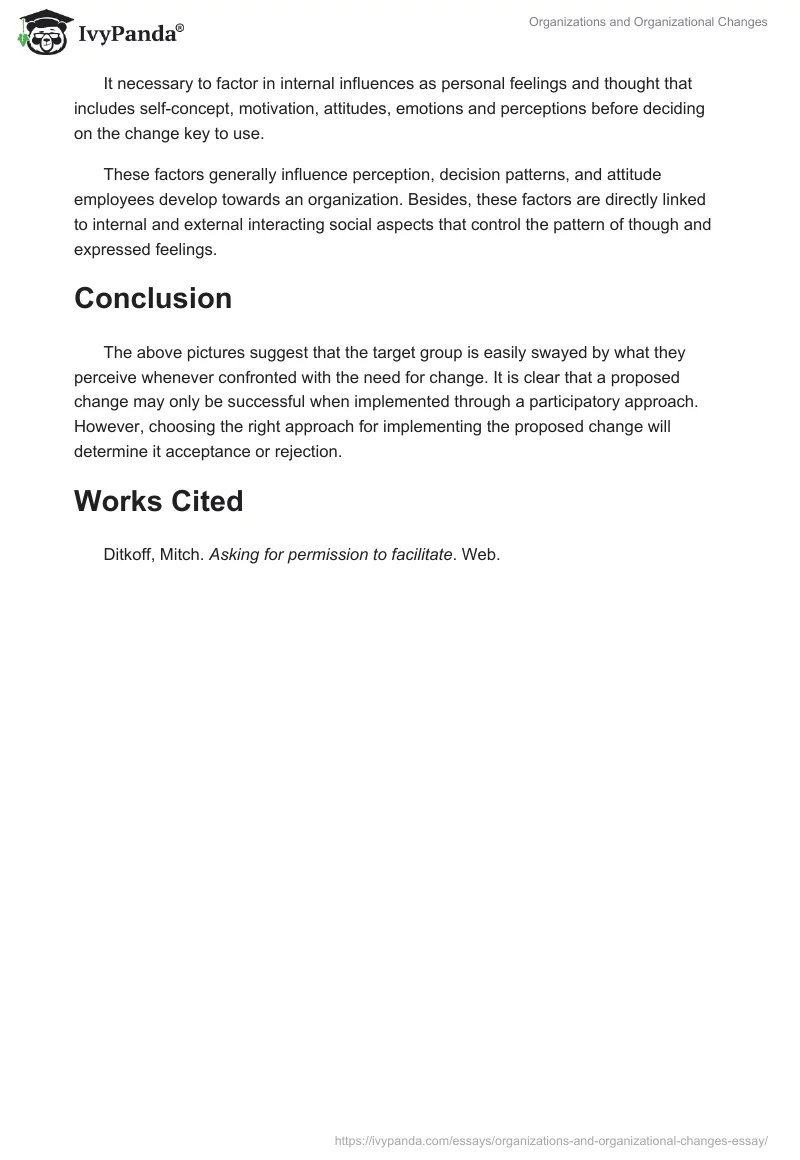 Organizations and Organizational Changes. Page 4