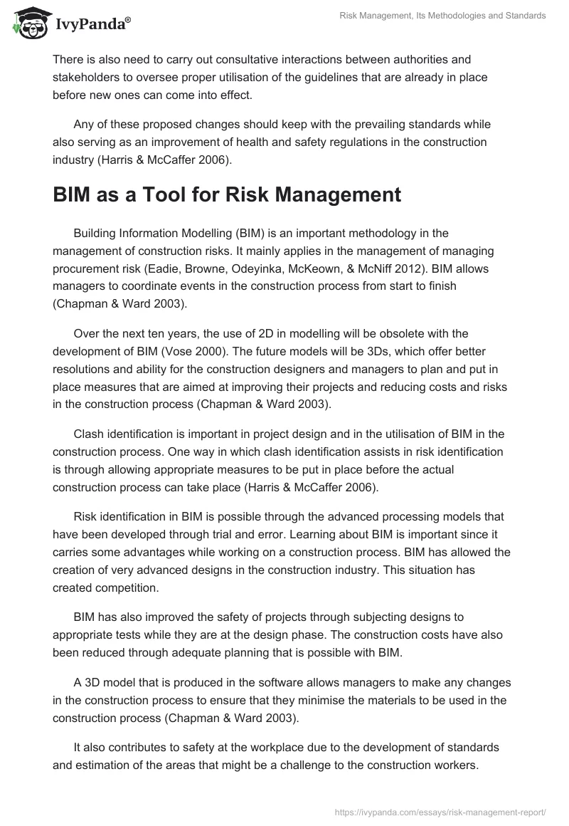 Risk Management, Its Methodologies and Standards. Page 5