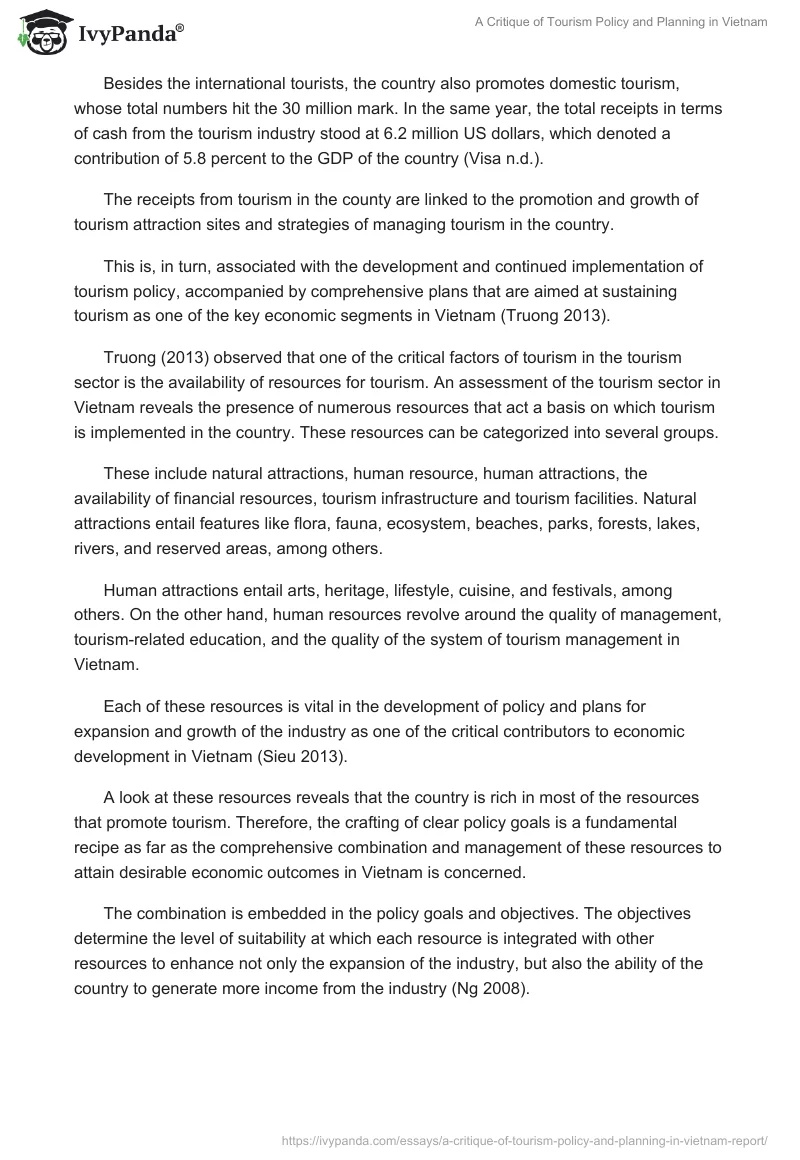 A Critique of Tourism Policy and Planning in Vietnam. Page 2