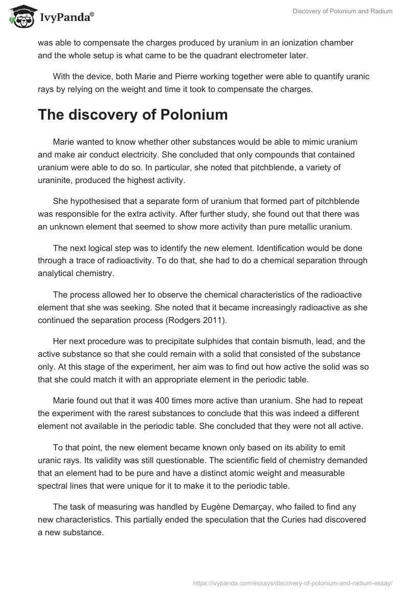 Discovery of Polonium and Radium. Page 2