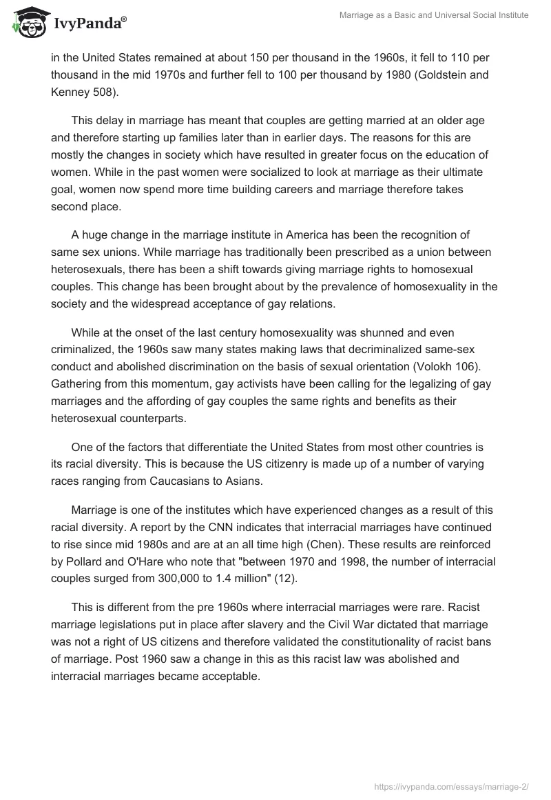 Marriage as a Basic and Universal Social Institute. Page 3