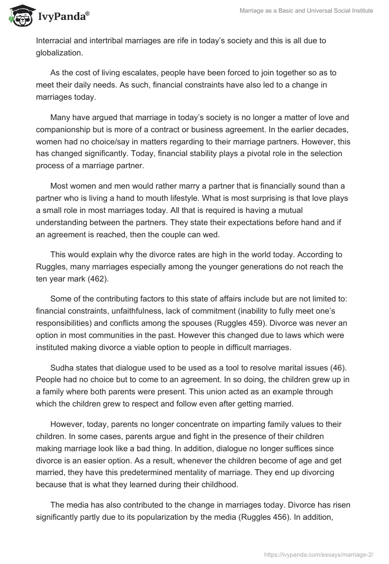 Marriage as a Basic and Universal Social Institute. Page 5