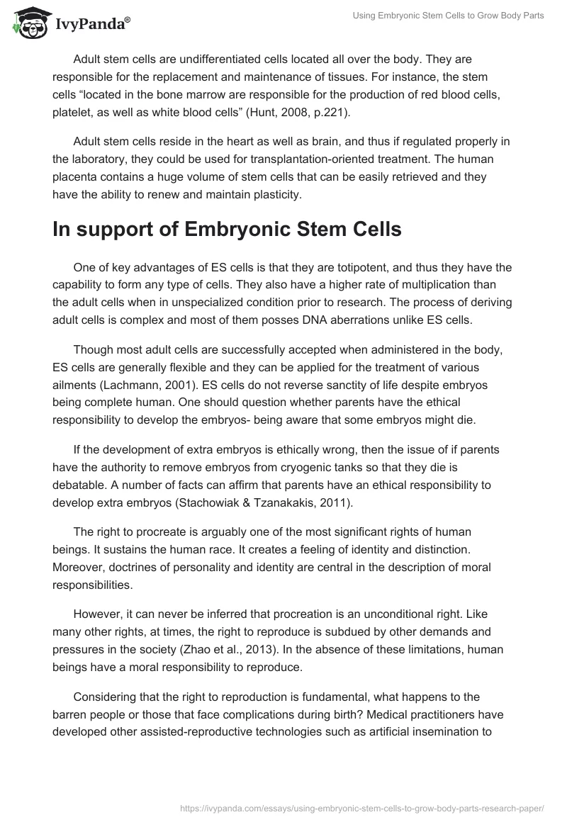Using Embryonic Stem Cells to Grow Body Parts. Page 3