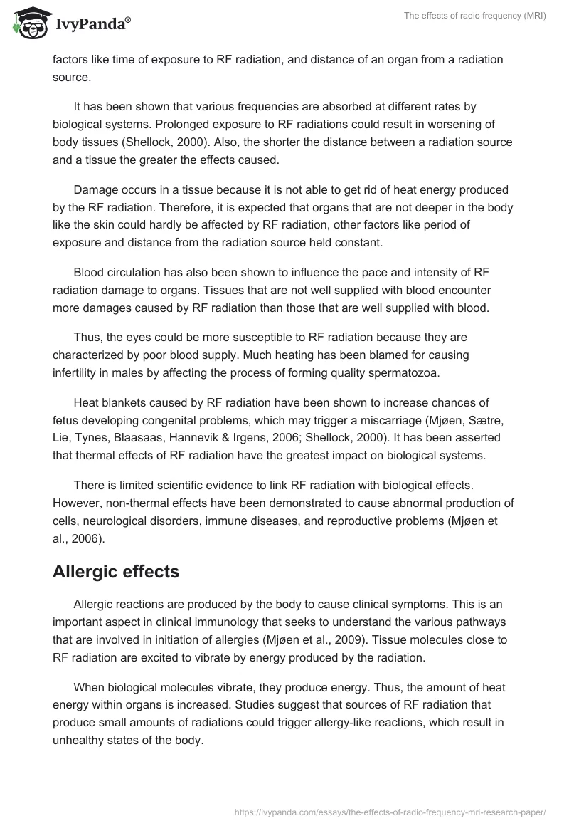 The effects of radio frequency (MRI). Page 3