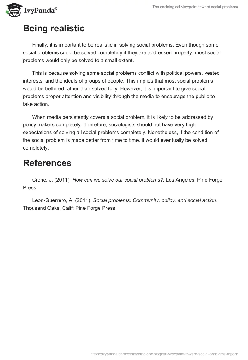 The sociological viewpoint toward social problems. Page 4