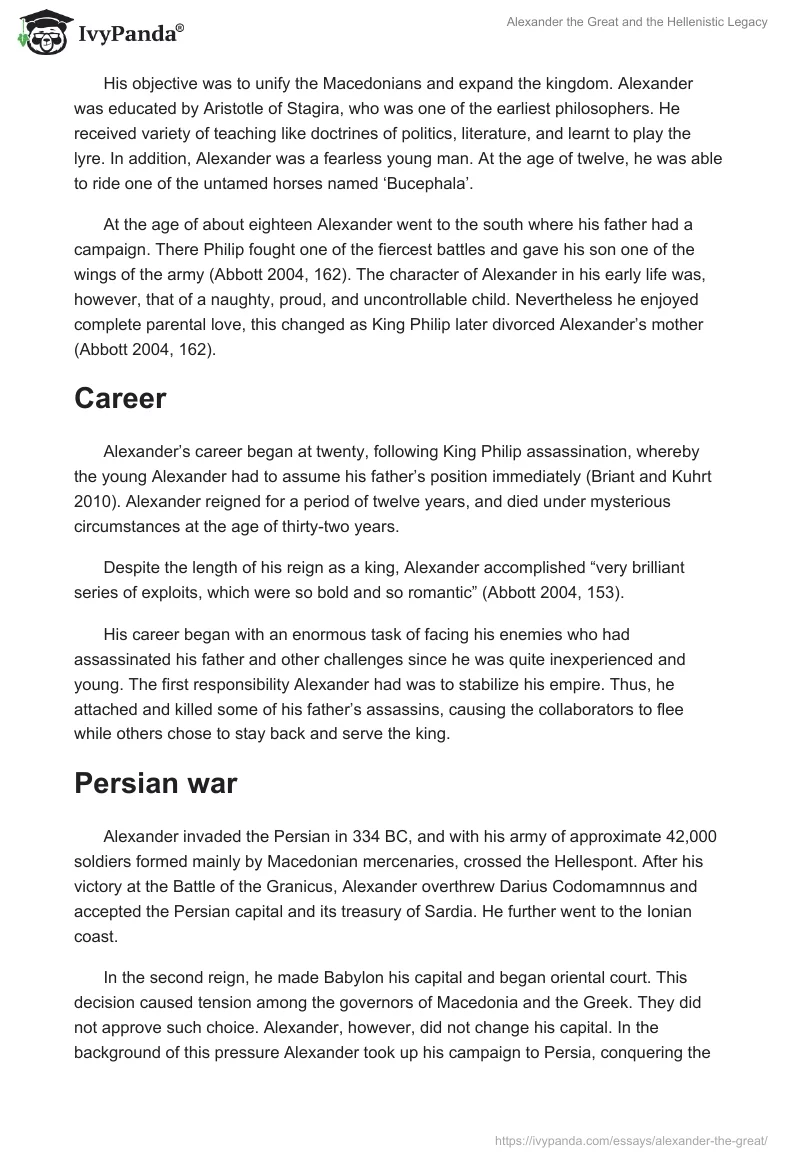 Alexander the Great and the Hellenistic Legacy. Page 2