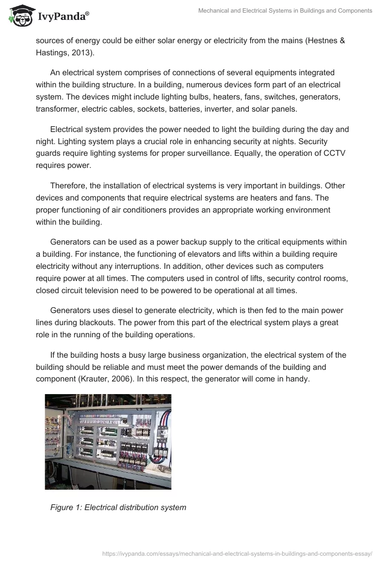 Mechanical and Electrical Systems in Buildings & Their Components. Page 2