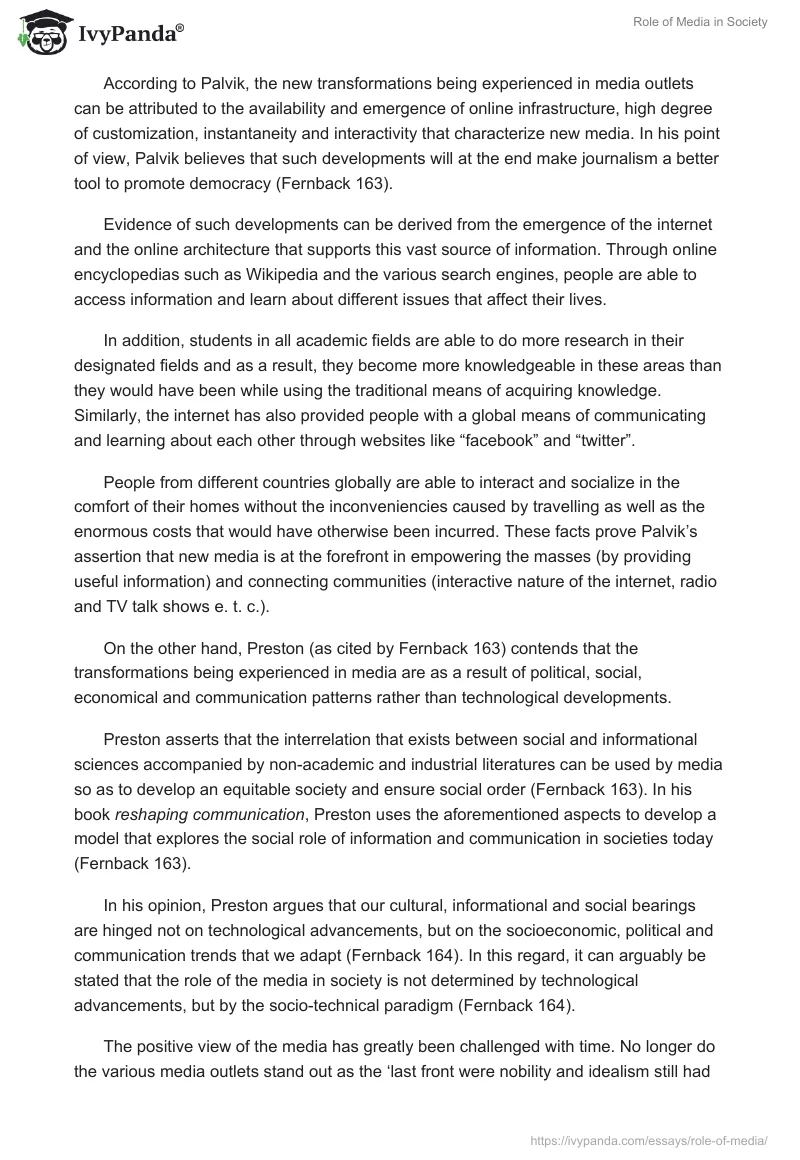 Role of Media in Society. Page 4