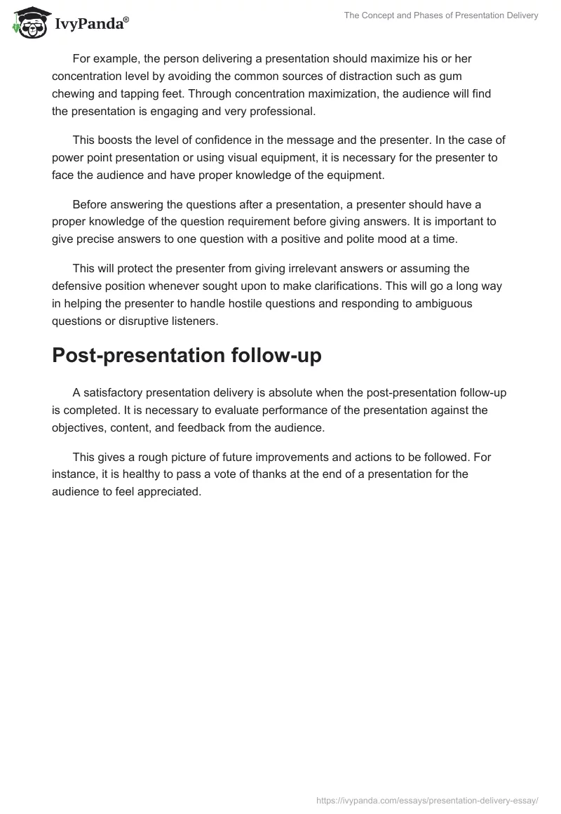 The Concept and Phases of Presentation Delivery. Page 4