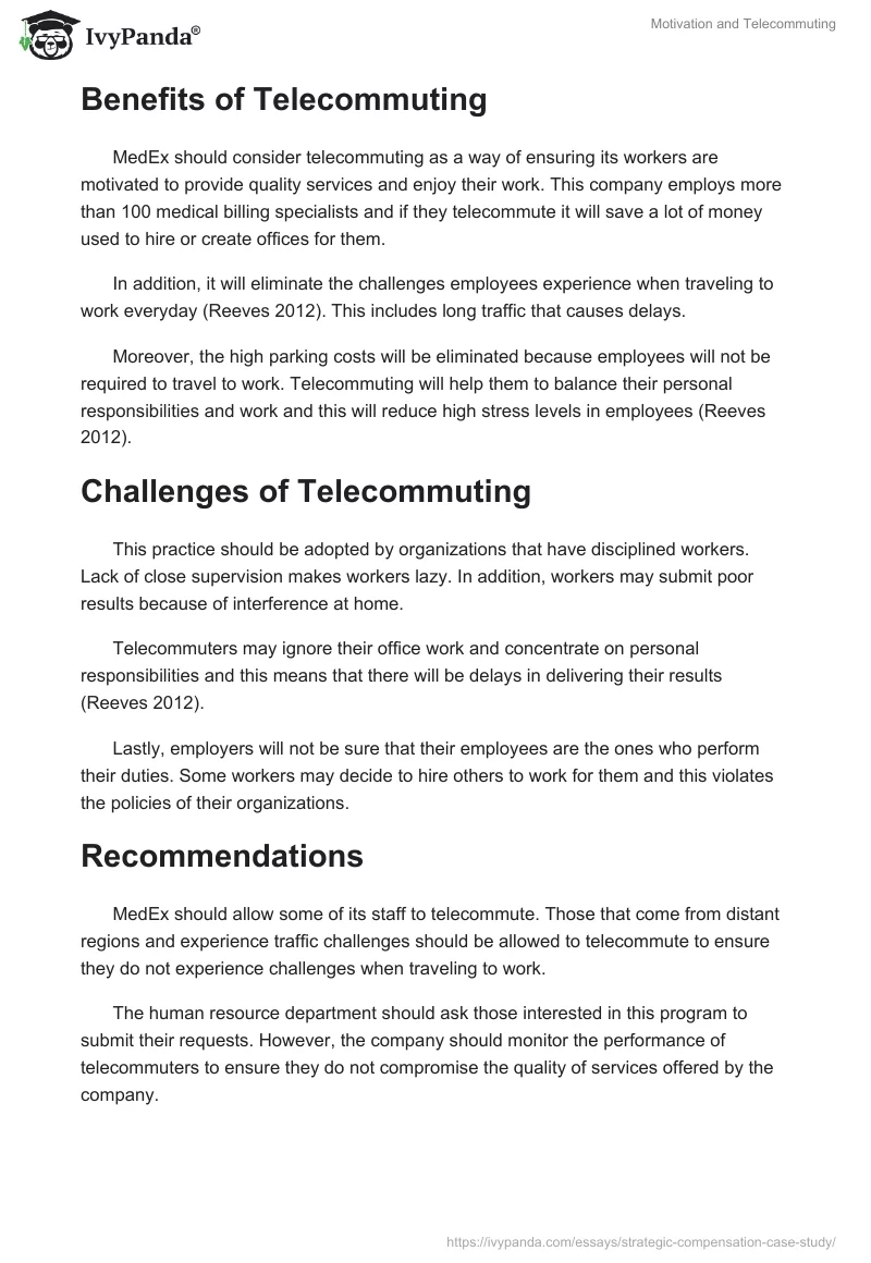 Motivation and Telecommuting. Page 3