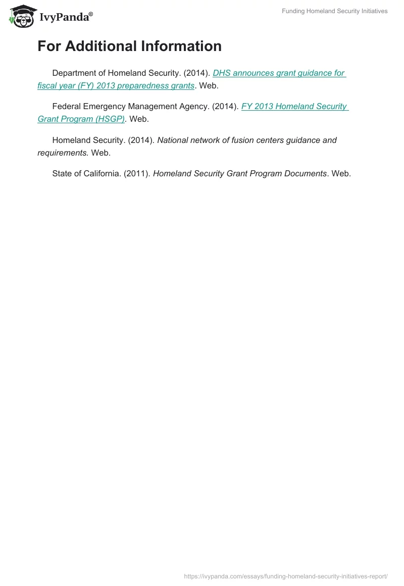 Funding Homeland Security Initiatives. Page 4
