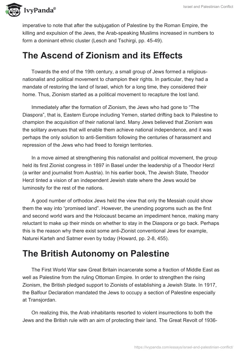 Israel and Palestinian Conflict. Page 3