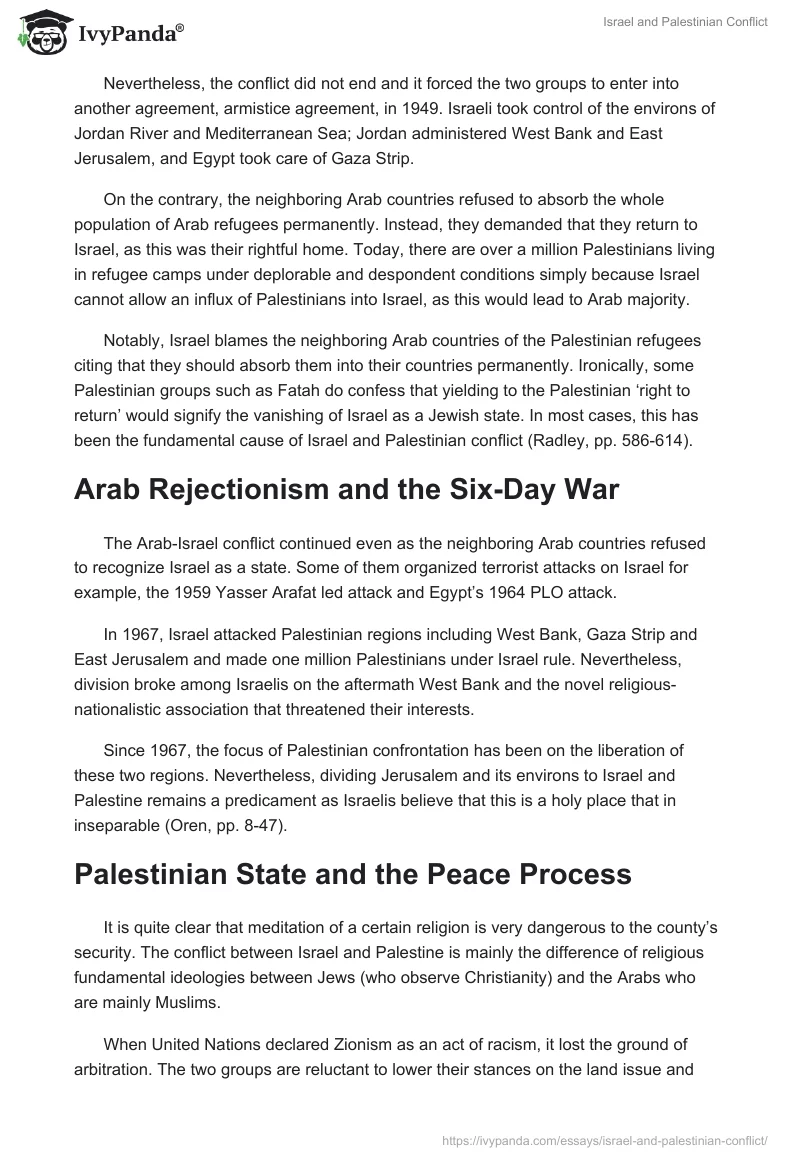 Israel and Palestinian Conflict. Page 5
