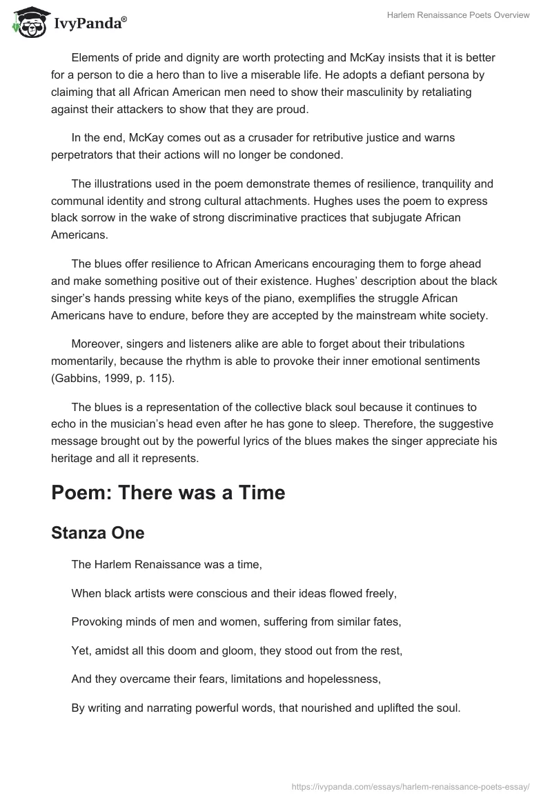 Harlem Renaissance Poets Overview. Page 3