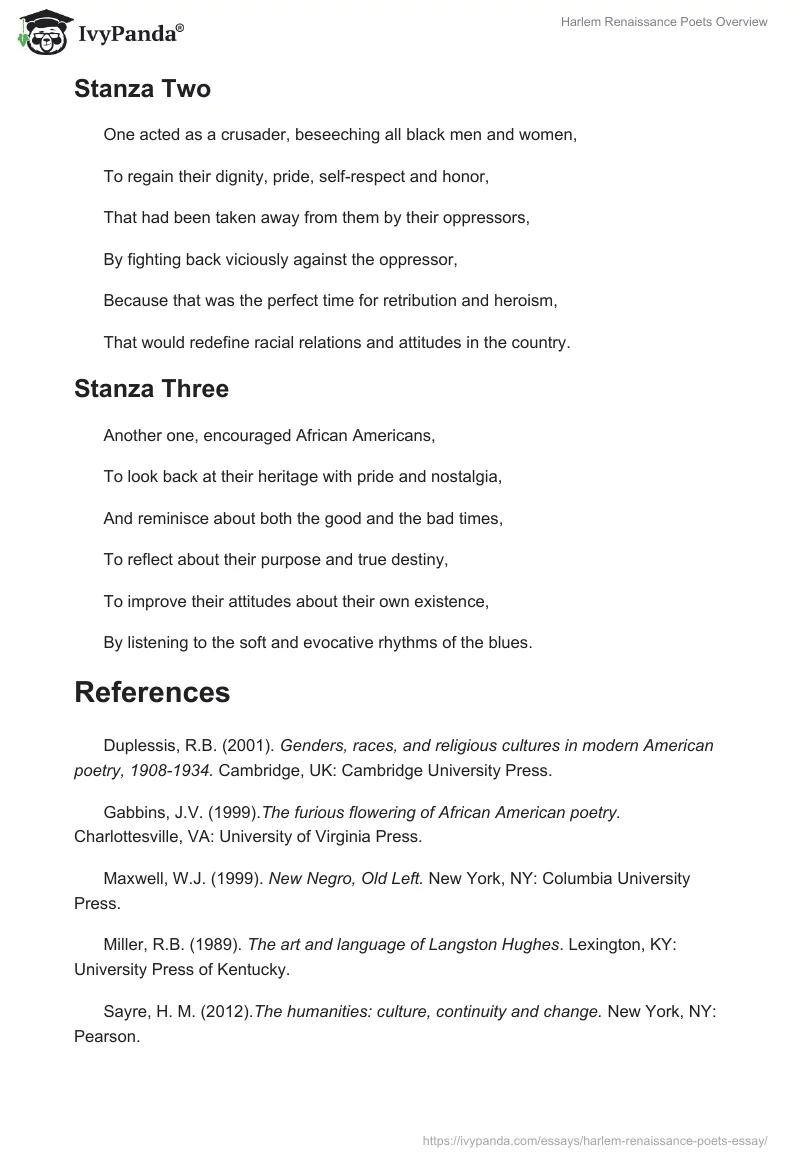 Harlem Renaissance Poets Overview. Page 4