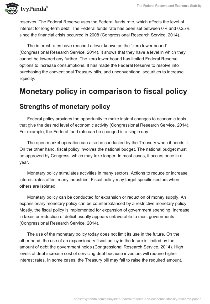 The Federal Reserve and Economic Stability. Page 5