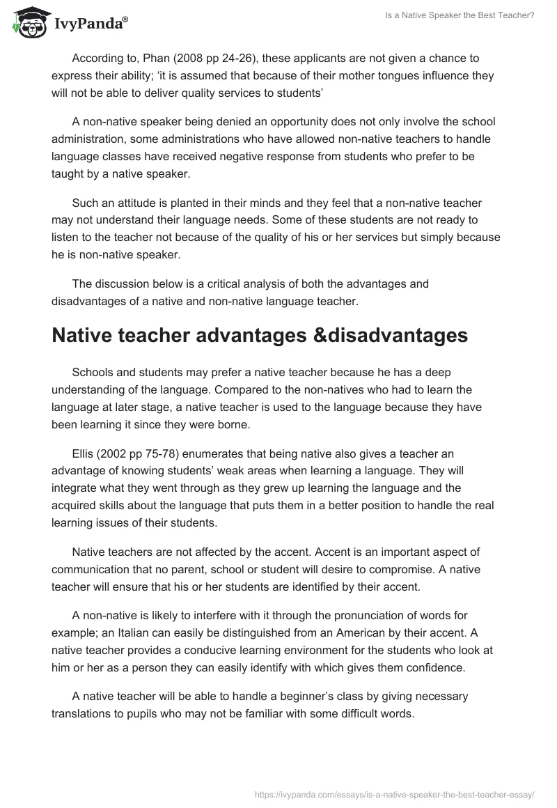 Is a Native Speaker the Best Teacher?. Page 2