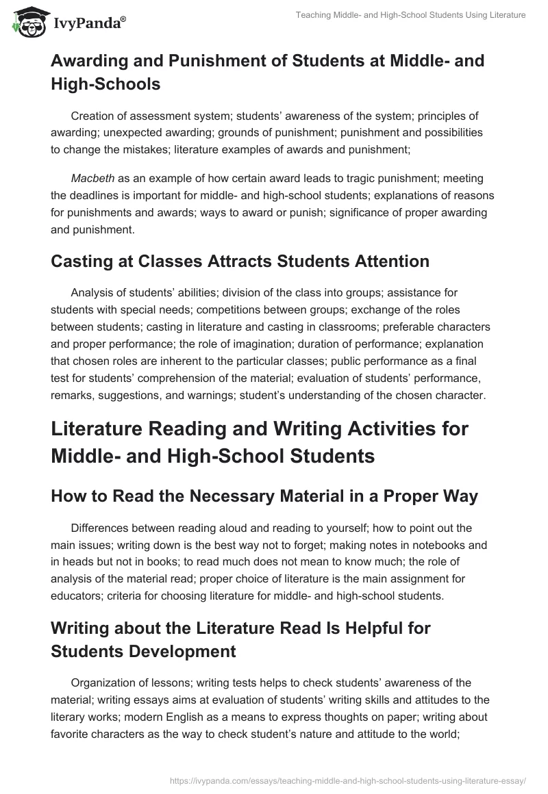 Teaching Middle- and High-School Students Using Literature. Page 4
